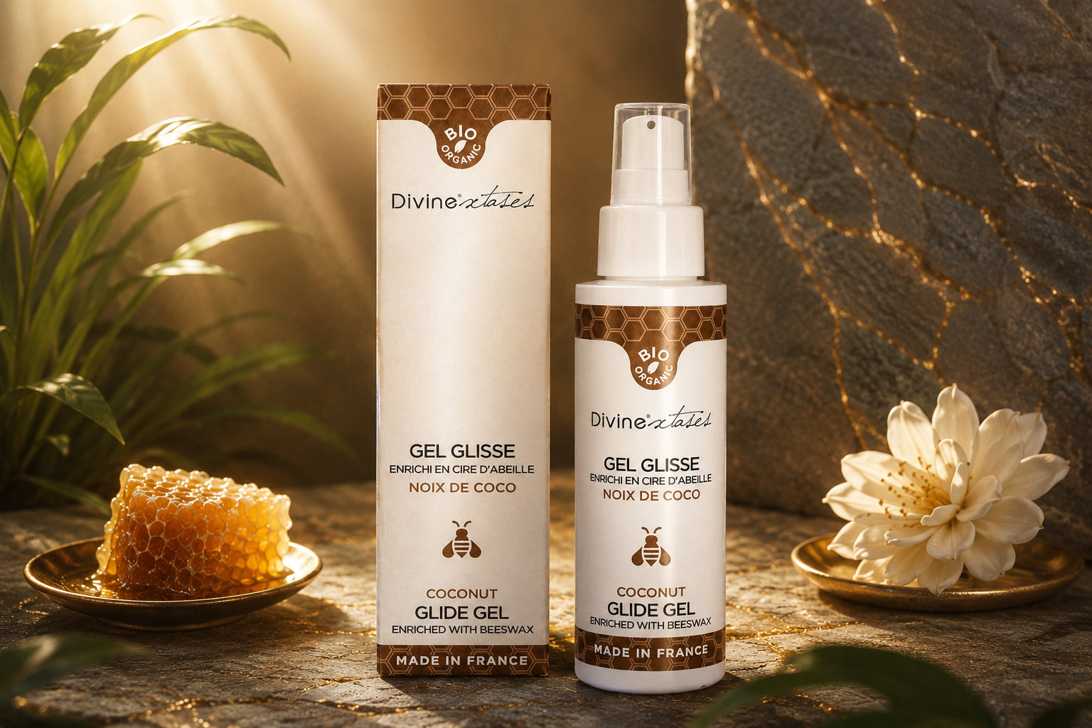 Gel Lubrifiant Bio parfum Coco Divine Xtases 100ml certifie Bio Organic Yuka 100/100
